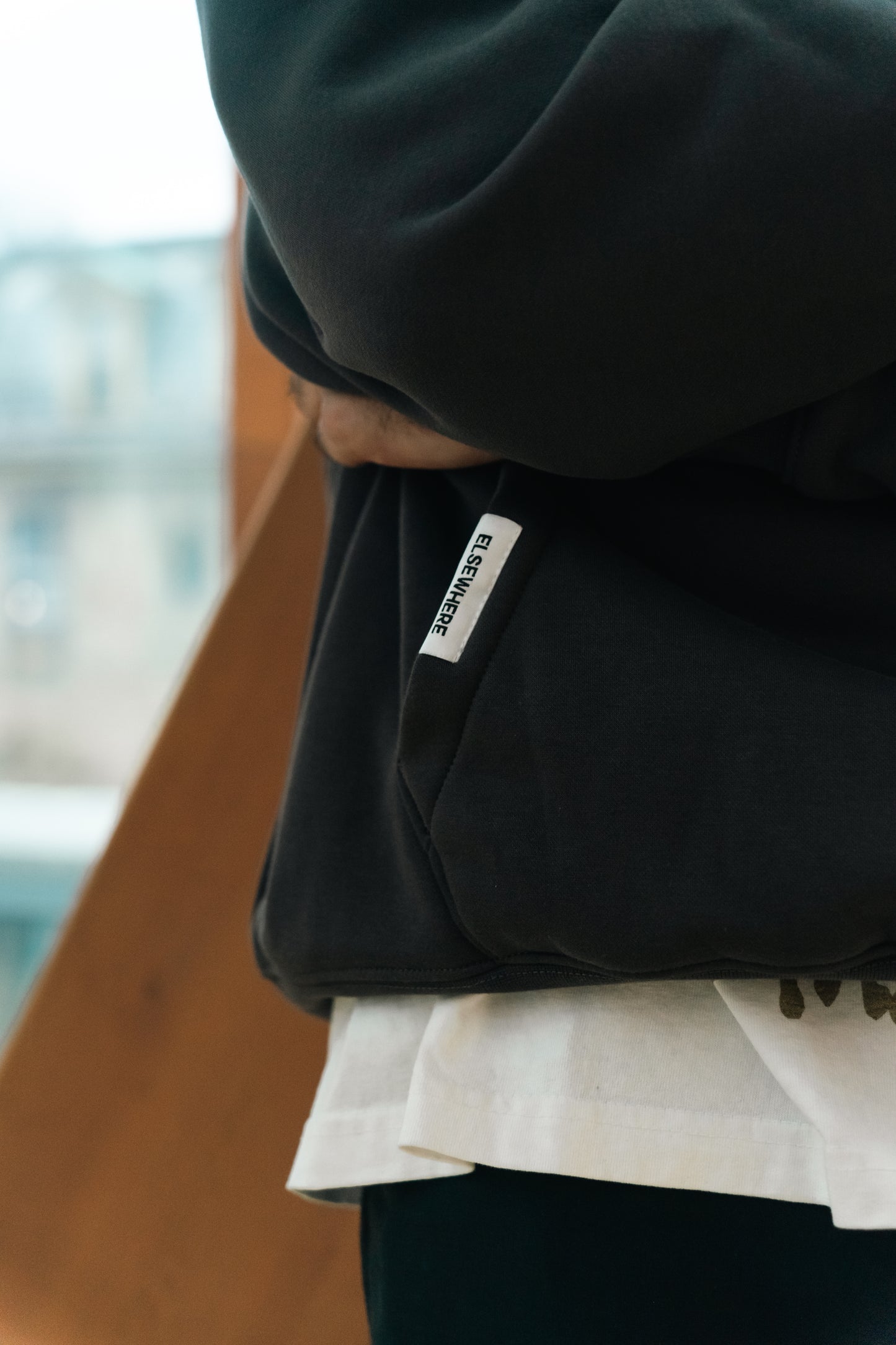 POLAR FLEECE HOODIE - STONE GREY