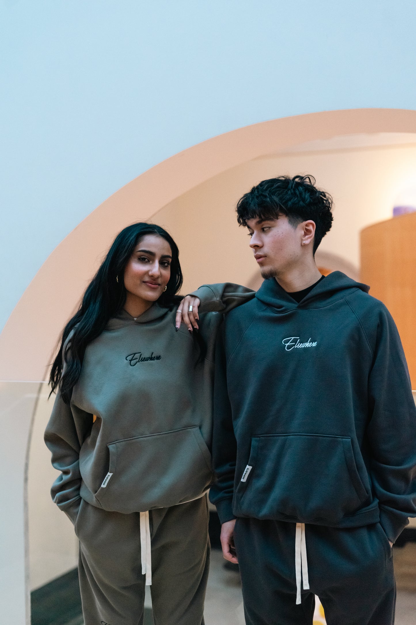 POLAR FLEECE HOODIE - OLIVE