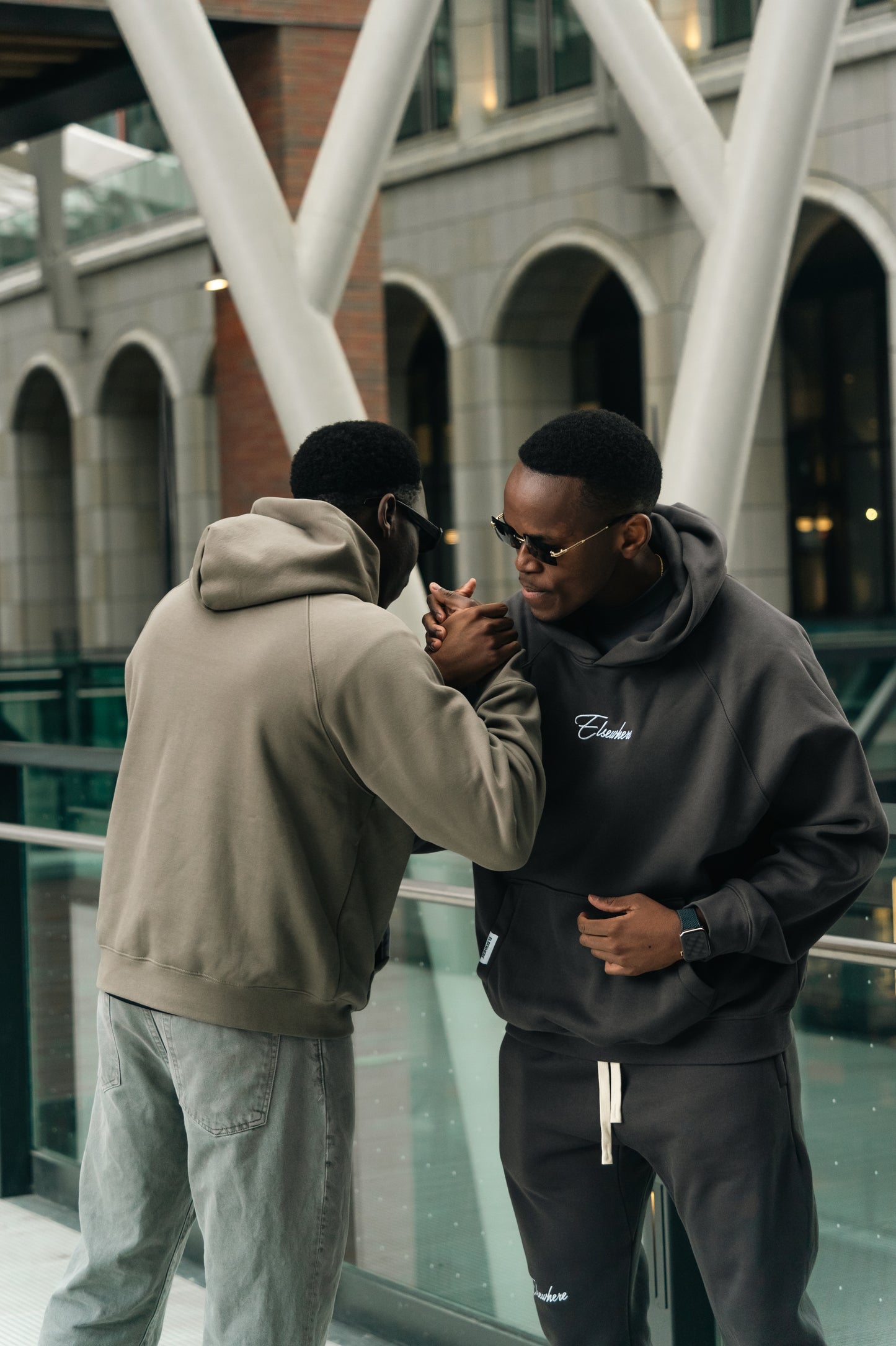 POLAR FLEECE HOODIE - STONE GREY